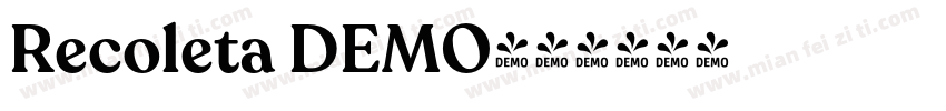 Recoleta DEMO字体转换